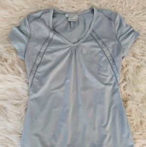 Athleta v-neck, short-sleeved top